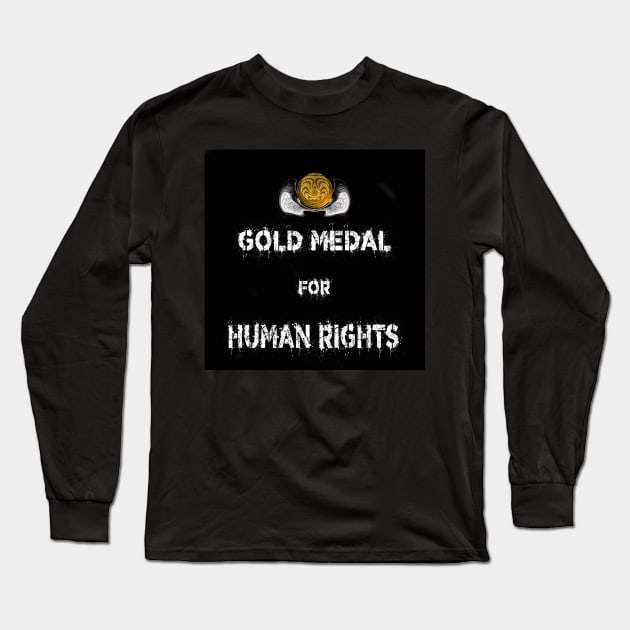 Gold Medal for Human Rights  Award Winner 3D Long Sleeve T-Shirt by PlanetMonkey